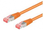 Goobay CAT 6A jungiamasis kabelis, S/FTP (PiMF), oranžinis, 7,5 m - LSZH be halogenų, CU medžiaga