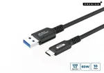 Microconnect USB3.2AC4, 4 m, USB C, USB A, USB 3.2 Gen 2 (3.1 Gen 2), juodas