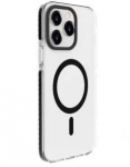 Dėklas Evelatus Apple iPhone 15 Pro Max Clear Case PC+TPU With MagSafe Transparent Juodas