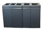 Multi &Scaron;iuk&scaron;lių dėžė 2x80 L atidengtu dangčiu pilka SAMPAK rinkinys