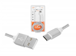 Lamex LTC PS USB -mikroUSB kabelis 2 m, sidabrinės spalvos.