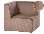Sofa Beliani Kampinis modulis LEMVIG kairinis smėlio spalvos velvetinis