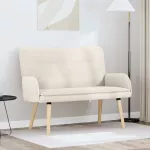 Dvita&scaron;kė sofa Kreminė 115 x 61 x 87 cm Boucl&eacute;