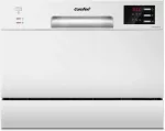 COMFEE kompaktinė laisvai pastatoma indaplovė 6 komplektams, 47 dB, KWH-TD602E-W-FR