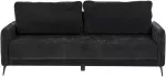 Beliani I&scaron;skleidžiama trijų vietų sofa HEMING, &scaron;enilinė, juoda