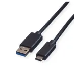 USB laidas Roline 3.2 Gen 1, A-C, M/M, juodas, 2 m