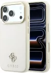 Dėklas Guess Saffiano Small 4G & Classic Logo MagSafe do iPhone 18 Pro / 17 Pro smėlio spalva