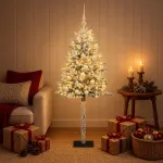 Dirbtinė Kalėdų eglutė su burbulais 120 cm 150 LED &Scaron;ilta balta