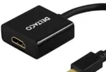 Deltaco DP-HDMI1, 0.18 m, mini DisplayPort 20-pin, HDMI 19-pin, vyri&scaron;kas, moteri&scaron;kas, aukso