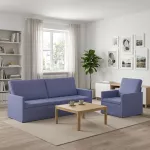 Sofa Sofos komplektas 2 vnt. Džinsinės mėlynos Audinys