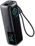 Joyroom PODIX PR70 25000mAh maitinimo blokas iki 240W su dviem įmontuotais USB-C kabeliais ir dviem TFT ekranais &ndash; pilkas