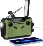PRUNUS avarinis radijas AM/FM su saulės įkrovimu, 3000 mAh powerbanku ir SOS J-369