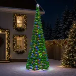 LED blizganti kalėdinė eglutė su pagrindu EKENAS 400 cm 588 LED