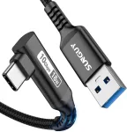 Usb C Kampinis Kabelis 1.5m, 10 Gbps, Usb 3.1 Gen 2