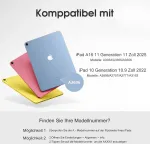 Vobafe dėklas su klaviatūra, skirtas Ipad 11 10 kartos (2025/2022, 10.9/11 colių), magnetinė nuimama bluetooth klaviatūra su atnaujintu klavi&scaron;ų gaubteliu, Ipad A16 klaviatūra su ra&scaron;iklio laikikliu, žydra mėlyna