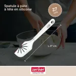 Zenker 44916 2-in-1 mentelė ir valymo mentelė &scaron;luotelėms valyti, silikoninis nailonas, rožinė, 27 cm