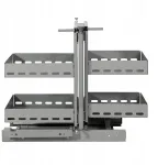 Kampinis virtuvės mechanizmas "magic Corner" Mc-03, 90 cm, pilnas dugnas, antracitas