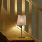 Imikeya gaubtas stalinei lempai e27 e14 lininis gaubtas grindų lempai &scaron;viestuvo pakaitinis gaubtas austi gaubtai stalinei naktinei lempai pakabinamas &scaron;viestuvas skersmuo 11.5 cm