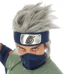 Chaks Naruto perukas Kakashi Hatake kostiumo aksesuaras, pilkas