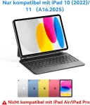 Klaviatūra Klaviatūros dėklas su lietimui jautriu lietiminiu skydeliu Ipad 10/11 kartai