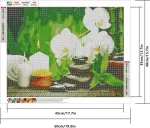 Shegzhuc kvadratinis deimantinis paveikslas, peizažas, zen, 50 x 40 cm, deimantinis paveikslas orchidėjos, kvadratiniai akmenys, tapyba pagal skaičius, orchidėjos, deimantinis paveikslas suaugusiems, orchidėjos, deimantų tapyba orchidėjos