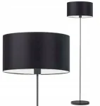 Moderni juoda Led grindų lempa su E27 gaubtu