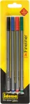 Fineliner ra&scaron;ikliai, 0.4 mm, 4 vnt. rinkinys