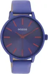 Oozoo moteri&scaron;kas laikrodis su odiniu dirželiu Color Line, 42 mm skersmens, įvairių variantų