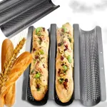Kuchenprofi forma 3 bagetėms, užkepėlėms, bandelėms kepti, metalinė skarda