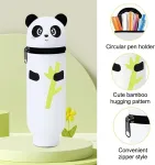 Panda silikoninis penalas animacinis penalas mink&scaron;tas silikoninis 2-in-1 mink&scaron;tas silikoninis krep&scaron;ys Panda silikoninis penalas berniukams moksleiviams gražus stovintis penalas mergaitėms paauglėms, mėlynas, animacinis