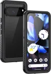 Lanhiem dėklas, skirtas Google Pixel 9 Pro, Ip68 vandeniui atsparus mobiliojo telefono dėklas Google 9 Pro 360 laipsnių apsauginis dėklas, atsparus smūgiams, dulkėms, sniegui, lauko &scaron;arvuotas dėklas su įmontuota ekrano apsauga