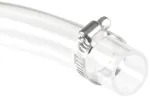 Sourcing map pvc skaidri vinilo žarna, plastikinė vamzdžio oro vandens žarna su spaustukais 25 mm (1 colis) id 30 mm (1 3/16 colio) ad 1 m