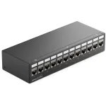 Deleycon 12 portų patch panelio rinkinys, patch panelio paskirstymo skydelis 1 U + 12x Rj45 keystone lizdo modulis Stp Cat6a, suderinamas su instaliaciniu kabeliu Cat6 Cat6a Cat7 tinklo kabeliu Ethernet Lan Dsl - juodas