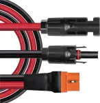 Zkeeshop saulės energijos į xt60i 5 m kabelis 10awg xt60i-f saulės kabelis 6 mm2 ilginamasis kabelis, suderinamas su ne&scaron;iojama elektrine (5 m)