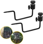 Objektyvas Folgtek 2 dalių laukinės gamtos kameros laikiklis, patvarus tvirtinimas prie medžio, smaigalys 360&deg; reguliuojamas universalus sriegio jungtis 1/4-20 (6 mm) saulės baterijai, naktinio matymo įrenginiams