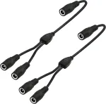 Gintooyun 2 vnt. Dc Y skirstytuvo kabelis 18awg Dc 5,5 mm x 2,1 mm moteri&scaron;ka į dvigubą Dc 5,5 mm x 2,1 mm moteri&scaron;ką ilgintuvą, skirtas Cctv apsaugos kamerai, Led &scaron;viesos juostai ir kt. (0,29 m)