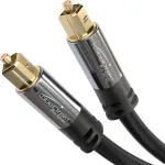 Kabeldirekt 5x Toslink optinis audio kabelis - 2m - &scaron;viesolaidinis kabelis soundbar'ui (toslink į Toslink, skaitmeninis S/pdif kabelis, stereo/stiprintuvas, namų kinas, XBOX One/ps4)