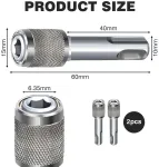 Sds plus adapteris, 6,35 mm sds antgalių laikiklis, &scaron;e&scaron;iakampis kotas, titano plieno adapteris, gręžimo griebtuvas, perforatorius, galios sugėrimas, smūginis grąžtas, elektriniai įrankiai buitiniams prietaisams, pramoninis