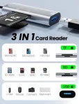 Neutypechic sd kortelių skaitytuvas usb c 3.0 dvigubas ki&scaron;tukinis kortelių skaitytuvas su usb/micro sd/tf lizdu, palaikomas sd kortelių otg adapteris, kortelių skaitytuvas suderinamas su iphone 15, android, windows, mac os