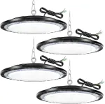 4 vnt. 200 W led hall ap&scaron;vietimas ufo pramoninė lempa dirbtuvių lempa ip65 atspari vandeniui dirbtuvių &scaron;viestuvas hall prožektorius vidaus ir lauko naudojimui 6500 k led high bay garažo lempų sandėlių gamykloms