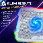 Klim ultimate ne&scaron;iojamojo kompiuterio au&scaron;intuvas + žaidimų au&scaron;inimo padėklas + stabilus rgb stovas su ventiliatoriumi + suderinamas iki 17 colių + usb ventiliatorius + skirtas pc mac ps5 ps4