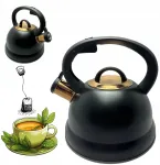 Virdulys su &scaron;vilpuku, tradicinis, plieno, juodas, vario spalvos, dujoms, indukcijai, 2.5l