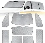 Automobilio saulės skydelio pakeitimas, skirtas vw t5 t6 swb, 8 vnt. sulankstomų saulės atspalvių rinkinys automobilio vidiniam dangčiui, priekinio stiklo uždangalas, blokuojantis 99% uvr ir i&scaron;laikantis vėsesnę transporto priemonę