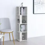 Vidaxl lentyna svetainei, 33 cm x 132 cm x 33 cm, pilki atspalviai