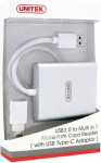 UNITEK Y-9313D Unitek USB3.0 į Multi-In-One Aliuminio kortelių skaitytuvą (su USB Type-C adapteriu)