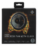 Ventiliatorius DELTACO GAMING USB su laikrodžiu, juodas / GAM-054