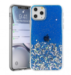 Fusion Accessories Silikoninis dėklas Fusion glue glitter skirtas Apple iPhone 13 Pro melyna