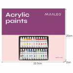 Akriliniai dažai 24 vnt.- 12 ml. maaleo 20363