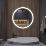 Mirrorsled Skaidrus veidrodis su LED priekiniu ap&scaron;vietimu D700 (30mm) + mygtuku