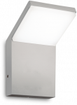 Sieninis &scaron;viestuvas Ideal Lux 8,5W LED sieninis fasado &scaron;viestuvas STYLE, pilkas, 3000K, IP54, 322650